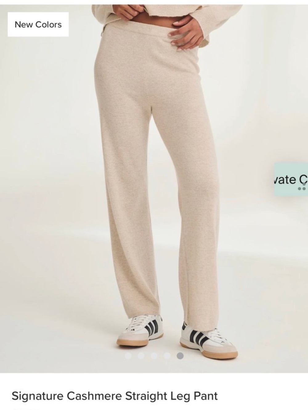 NAADAM Cream Cashmere Sweater & Pant Set